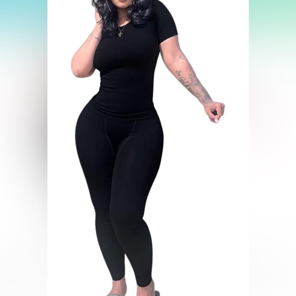 2 piece Black leisurewear